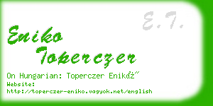 eniko toperczer business card